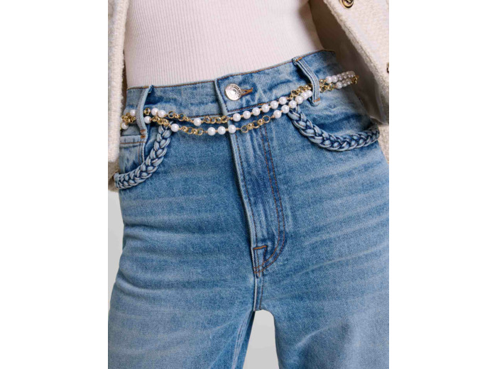Ceinture en mix perles et métal