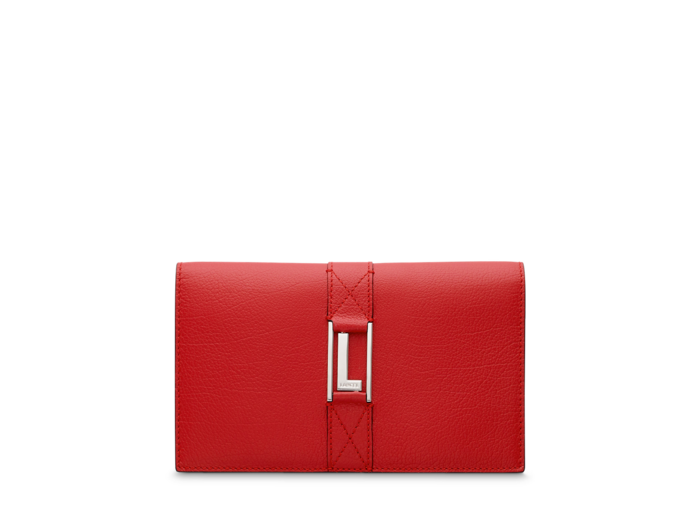 Lettrines de Lancel - Portefeuille combiné avec porte-cartes zippé amovible - Rouge Lancel