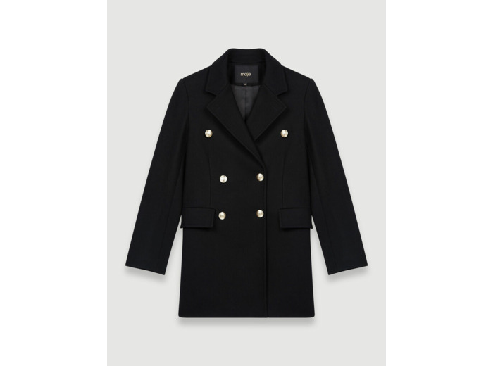 Manteau façon veste en drap de laine