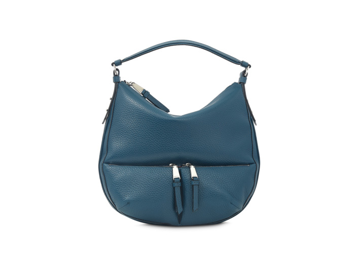 MOGADOR CUIR GRAINE - Sac Hobo - Bleu Paon