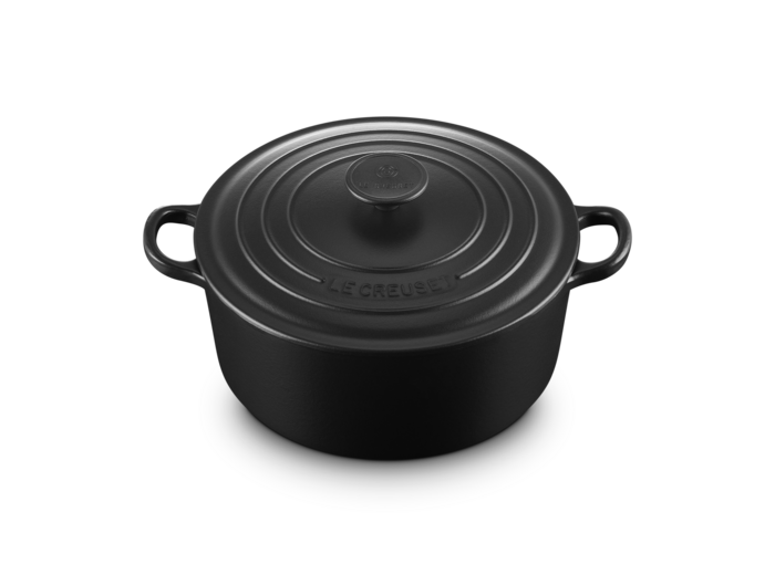 Cocotte ronde 24cm en fonte émaillée noire