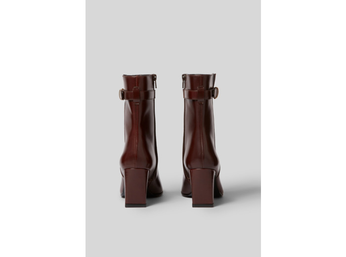 Bottines à talons cuir