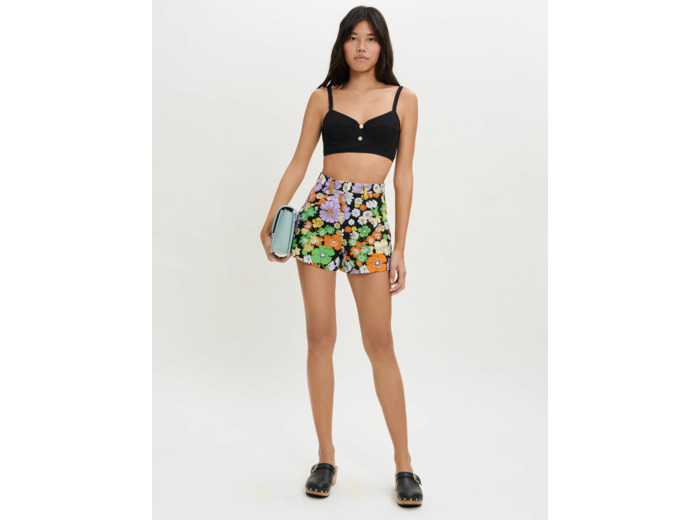 Short imprimé fleurs 70's