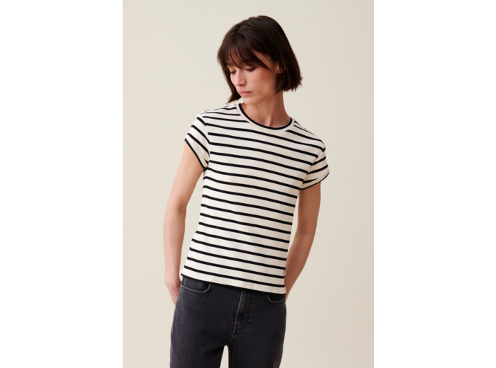 T-shirt manches courtes marinière