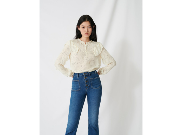 Blouse fluide à volants romantiques