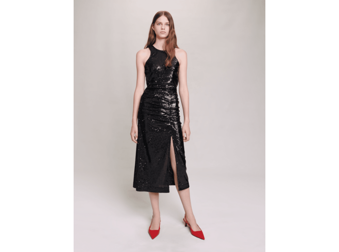 Jupe midi à sequins