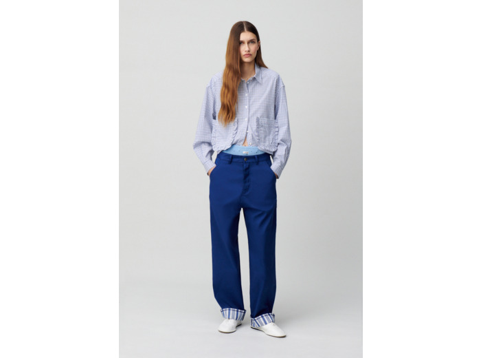 Pantalon ourlets à rayures