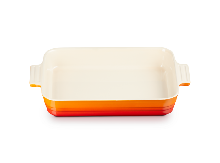 Plat rectangulaire classique 32cm en céramique volcanique