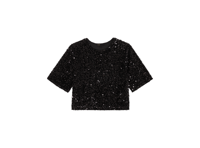 Top en velours et sequins