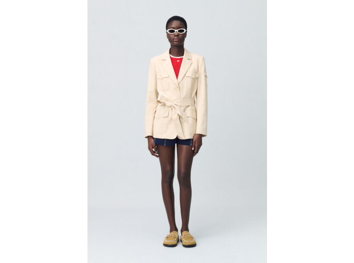 Veste saharienne ceinturée