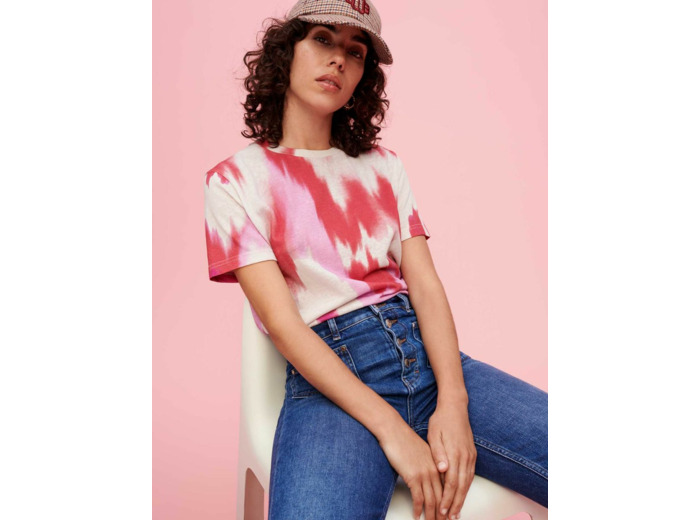 Tee shirt Tie and Dye fuchsia