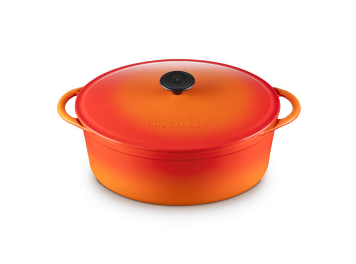 Cocotte Cousance ovale 29cm en fonte émaillée volcanique