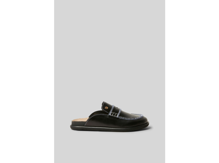 Mules cuir lisse