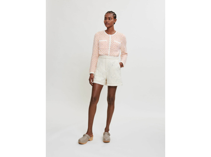 Short en tulle brodé et sequins