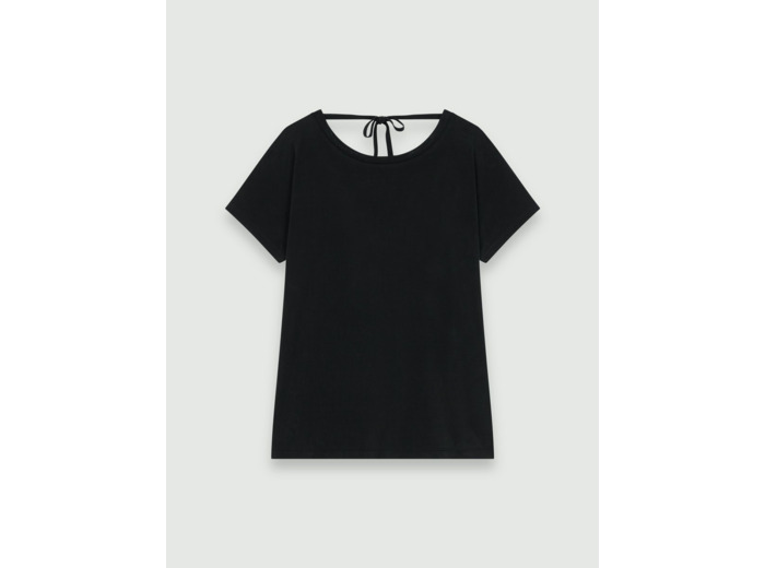 Tee-Shirt en cupro décollé dans le dos