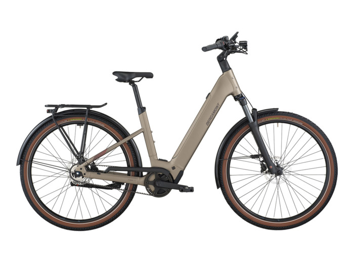 Vélo urbain/trekking électrique E-HORIZON TOUR 20 BELT WAVE Argent Chaud