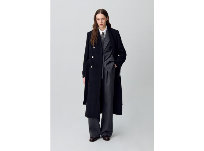 Manteau long croisé