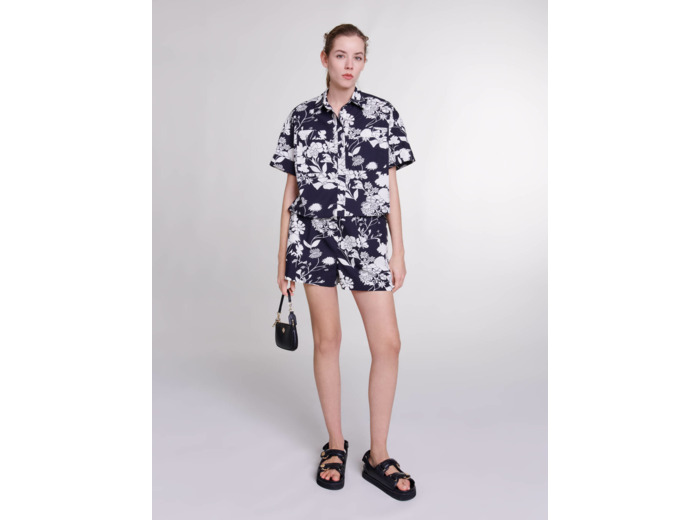 Chemise courte imprimée