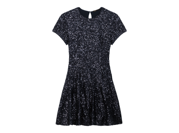 Robe courte à sequins