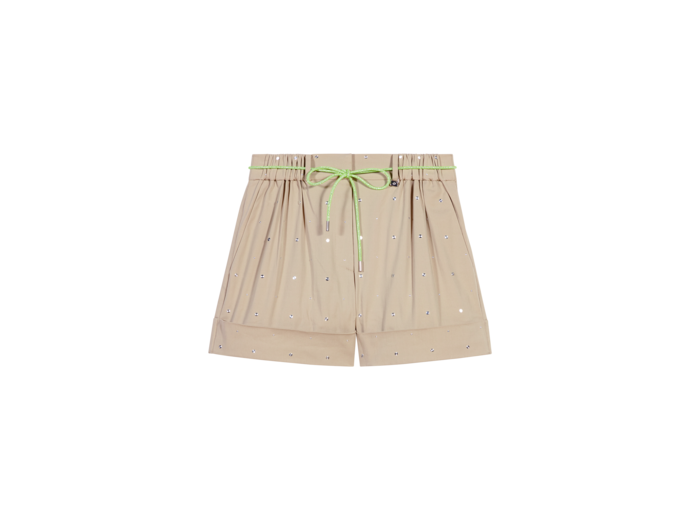 Short clouté en coton