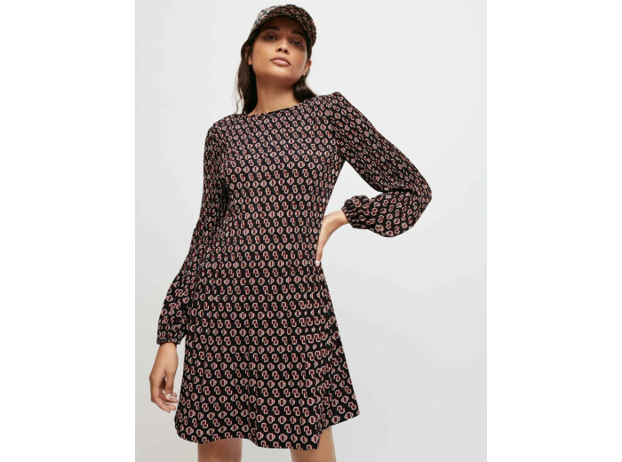 Robe plissée imprimé Maje