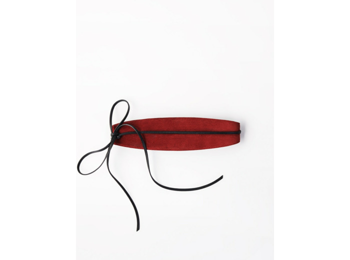 Ceinture à nouer avec liens en suède