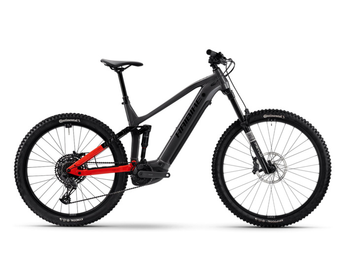 VTT tout suspendu électrique ALLMTN 4 Gris Foncé/Rouge