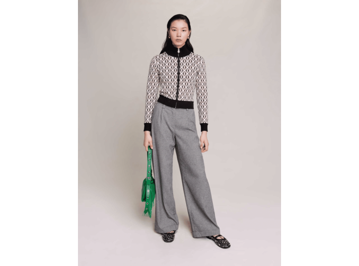 Cardigan en maille monogramme