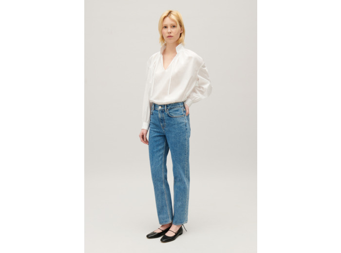 Jean Toto slim 7/8ème bleu délavé