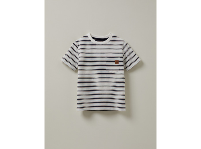 T-SHIRT  RAYE + POCHE