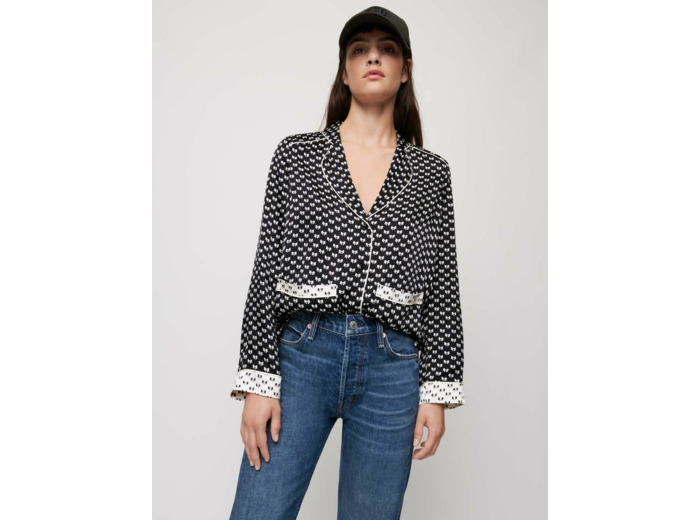 Chemise pyjama imprimé nœuds