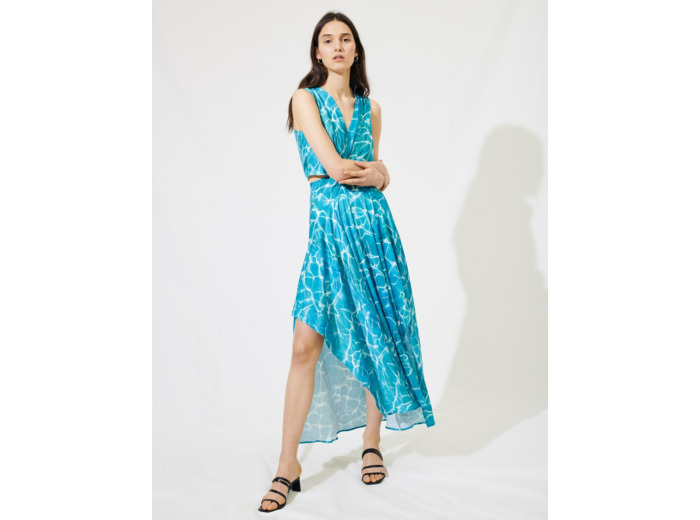 Robe foulard en satin