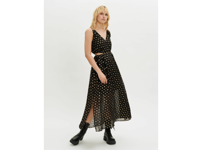 Robe à bretelles à motifs brillants