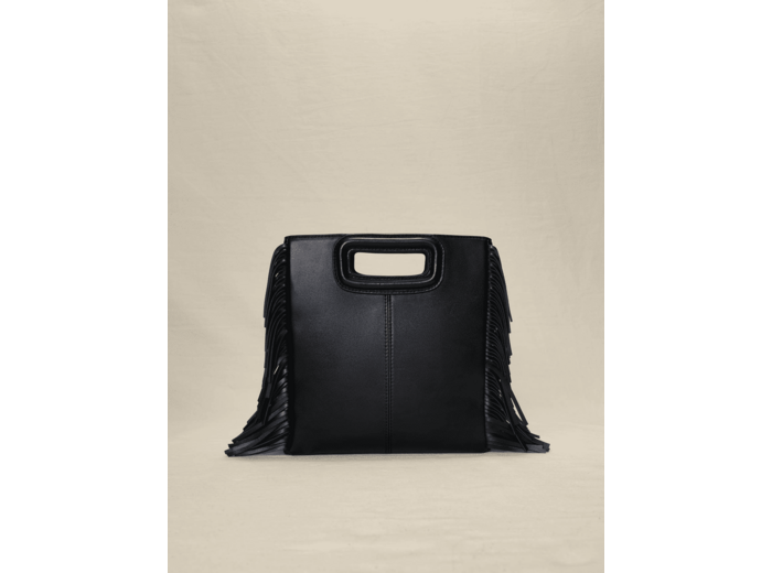 Sac M à franges en cuir clouté