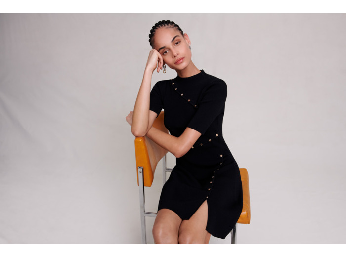 Robe en maille côtelée