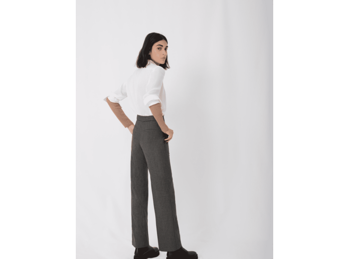 Pantalon droit à rayures tennis