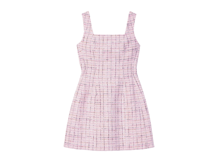 Robe sans manches en tweed