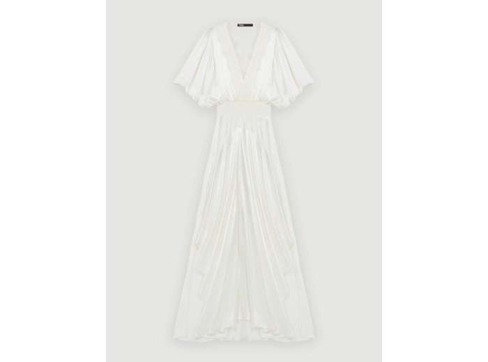 Robe foularden satin et dentelles