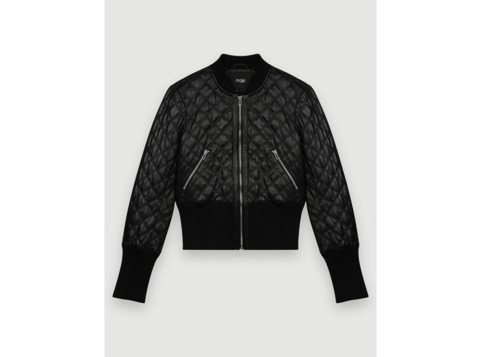 Blouson court en cuir