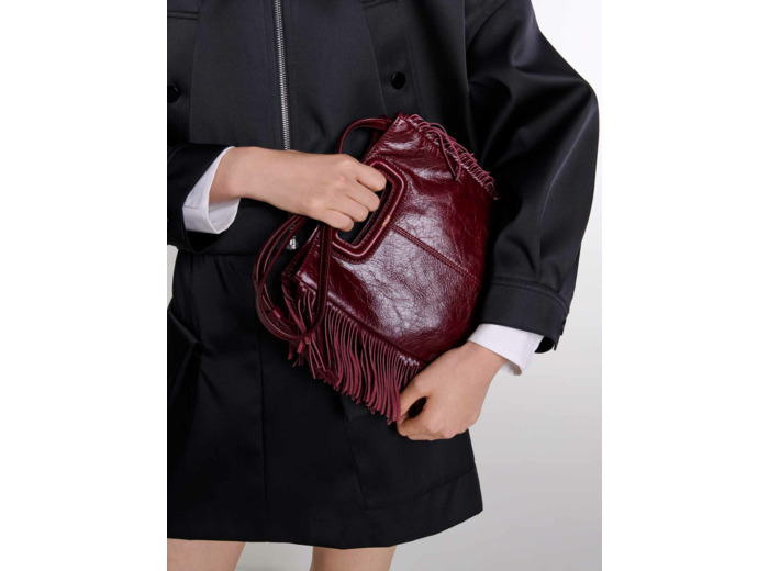 Sac M en cuir craquelé