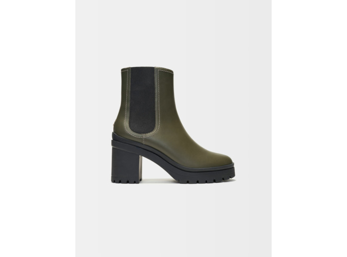 Bottines en cuir à talon