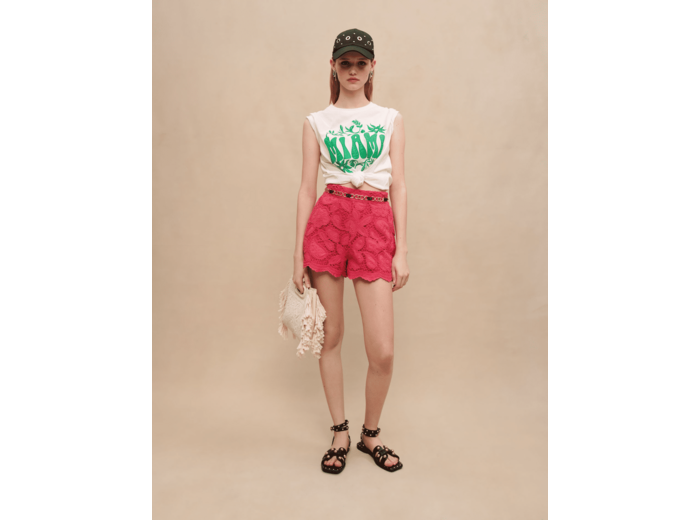 Short brodé ajouré