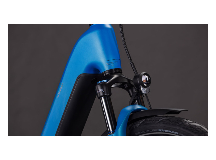 Vélo trekking électrique KATHMANDU HYBRID COMFORT PRO 800 Bleu Azur/Noir