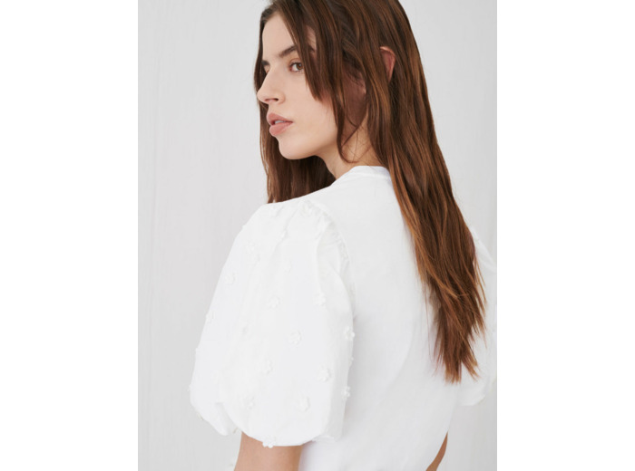 Tee-shirt en mix matières
