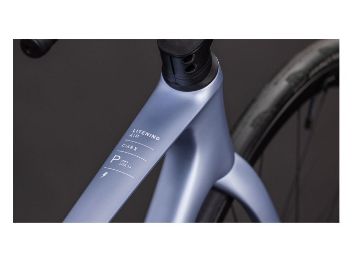 Vélo de route LITENING AIR C:68X PRO Argent/Blanc
