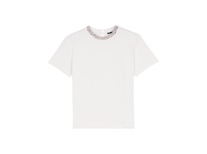 Tee-shirt à col bijoux