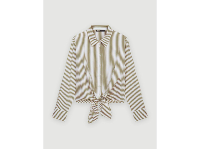 Chemise nouée à rayures