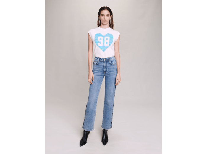 Pull sans manches cœurs