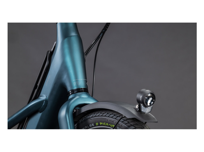Vélo cargo électrique LONGTAIL HYBRID FAMILY 800 Vert Royal/Noir