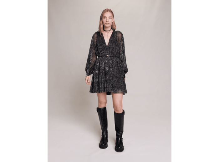 Robe courte métallisée
